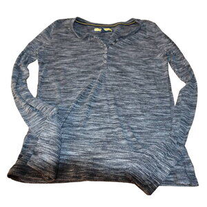 Prince & Fox L/S Thermal Henley, Gray Space Dye, Women's Large, LN
